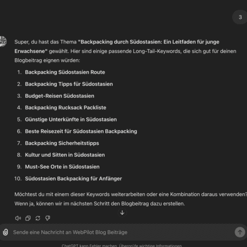 WebPilot Blog 3 Keywords finden für SEO